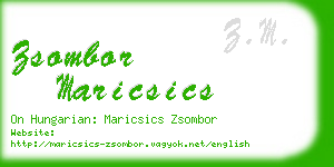 zsombor maricsics business card